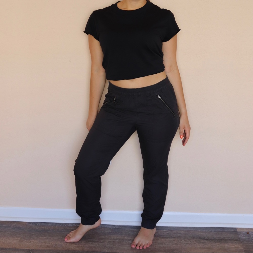 GAP Gray Cast Cuff Twill Cotton Jogger Pants